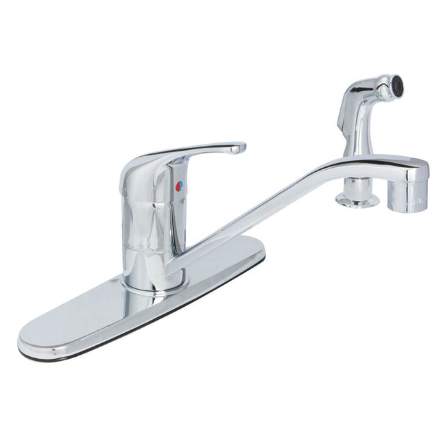 Huntington Brass - Kitchen Faucet With Side Sprayer - Polished Chrome