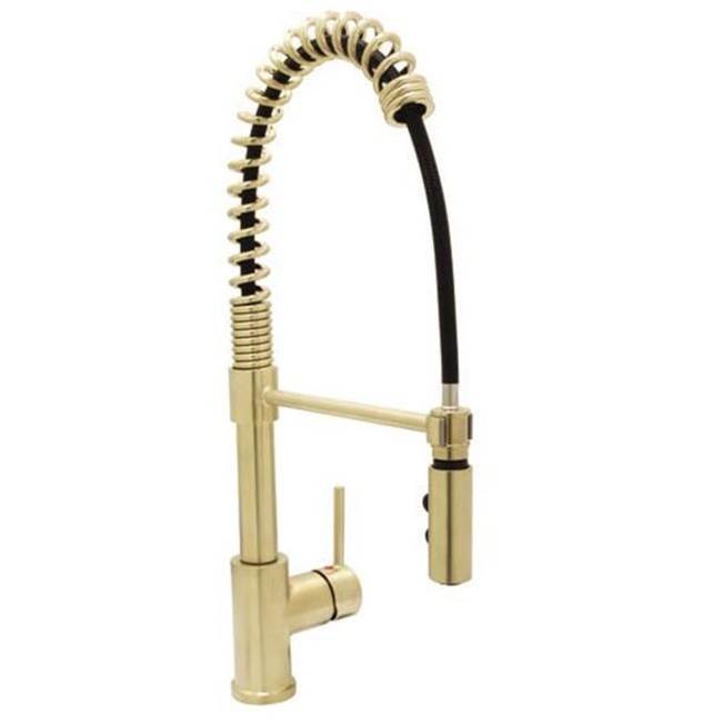 Huntington Brass - Spring Kitchen Faucet, Satin Brass PVD - PVD Satin Brass