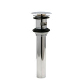 Huntington Brass - Brass Push Pop-Up Drain Set, Chrome - Polished Chrome