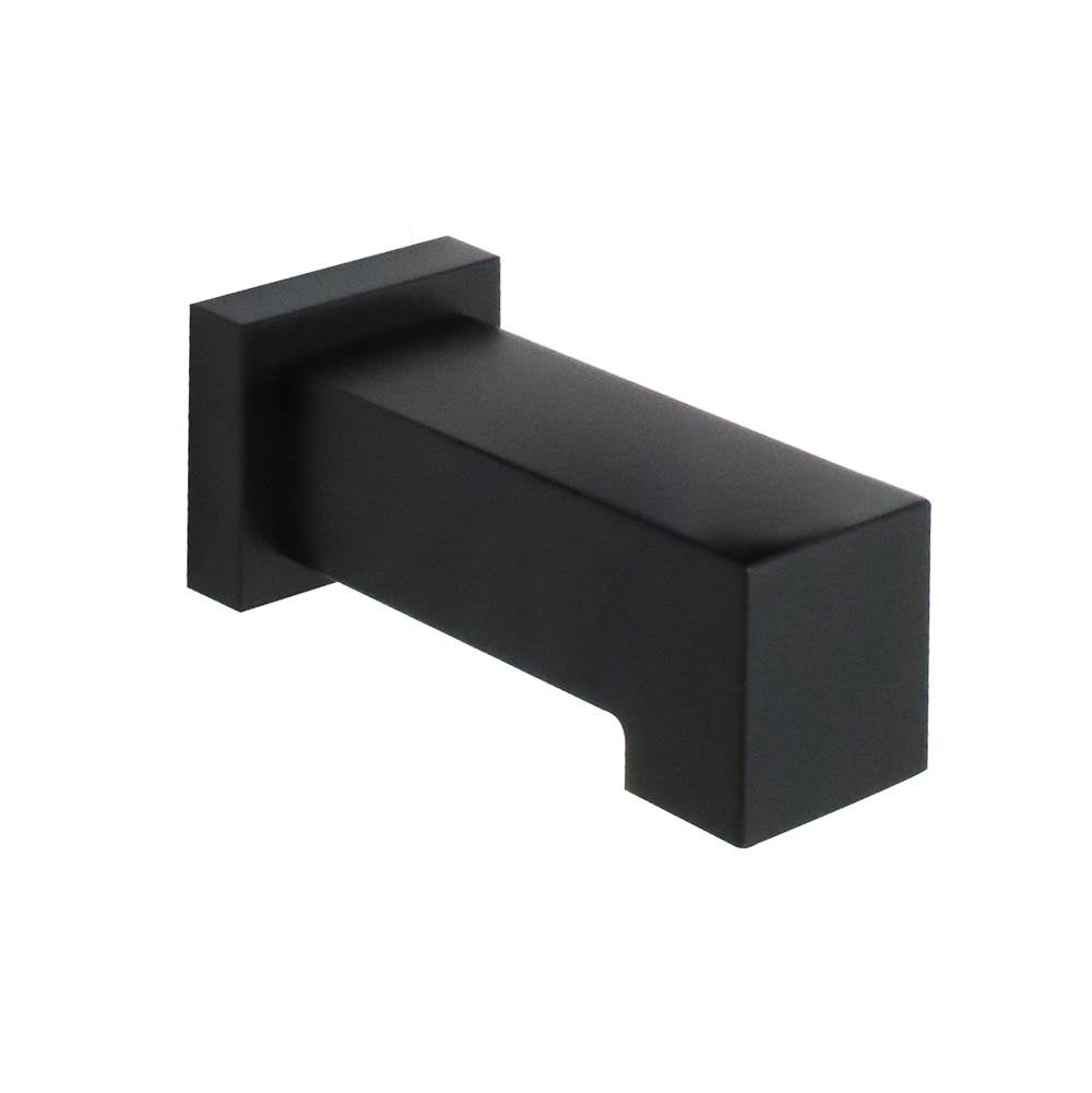 Huntington Brass - Square Style Tub Spout Without Diverter - Matte Black