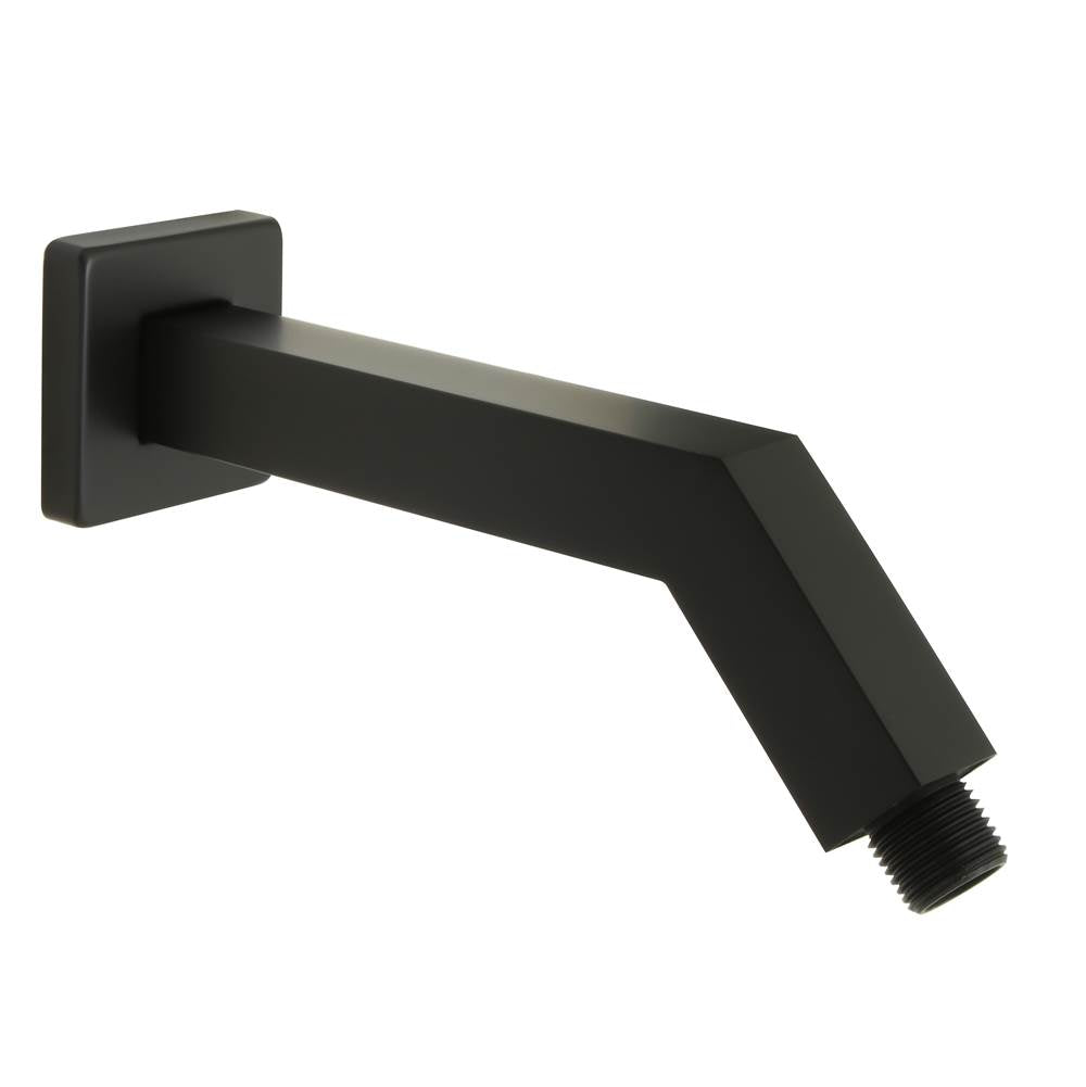 Huntington Brass - Sq Style Shower Arm, Matte Black - Matte Black