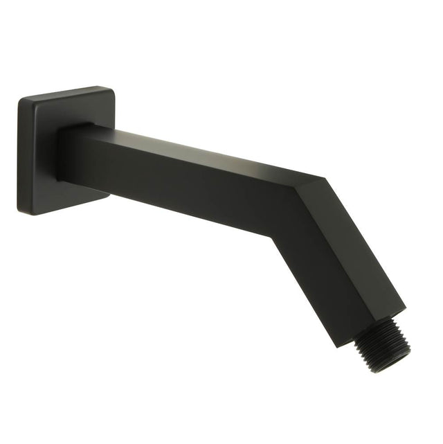 Huntington Brass - Sq Style Shower Arm, Matte Black - Matte Black