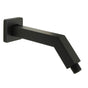Huntington Brass - Sq Style Shower Arm, Matte Black - Matte Black