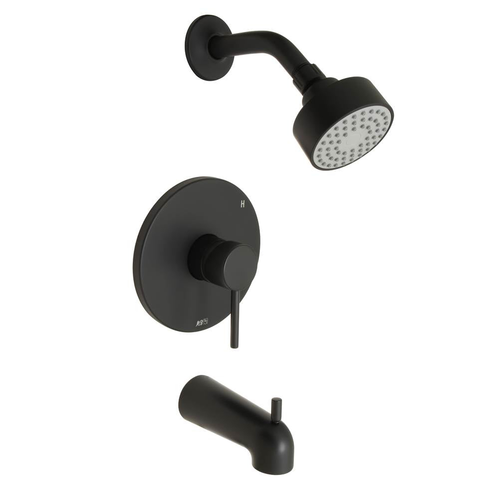 Huntington Brass - Euro Tub And Shower Trim - Matte Black