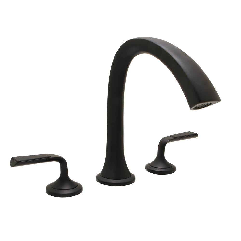 Huntington Brass - Joy Three Piece Roman Tub Filler Faucet - Matte Black