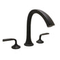Huntington Brass - Joy Three Piece Roman Tub Filler Faucet - Matte Black