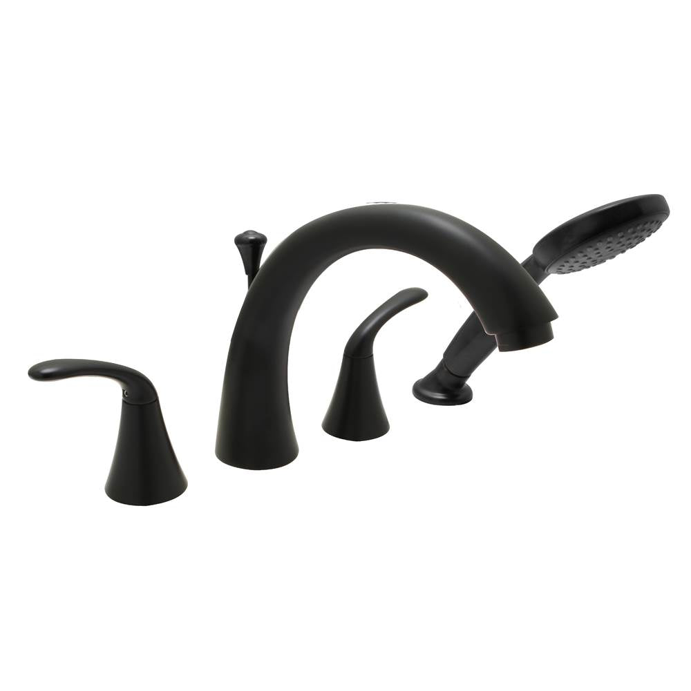 Huntington Brass - Trend Four Piece Roman Tub Filler Faucet - Matte Black