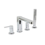 Huntington Brass - 4-Hole Roman Tub Filler Faucet - Polished Chrome