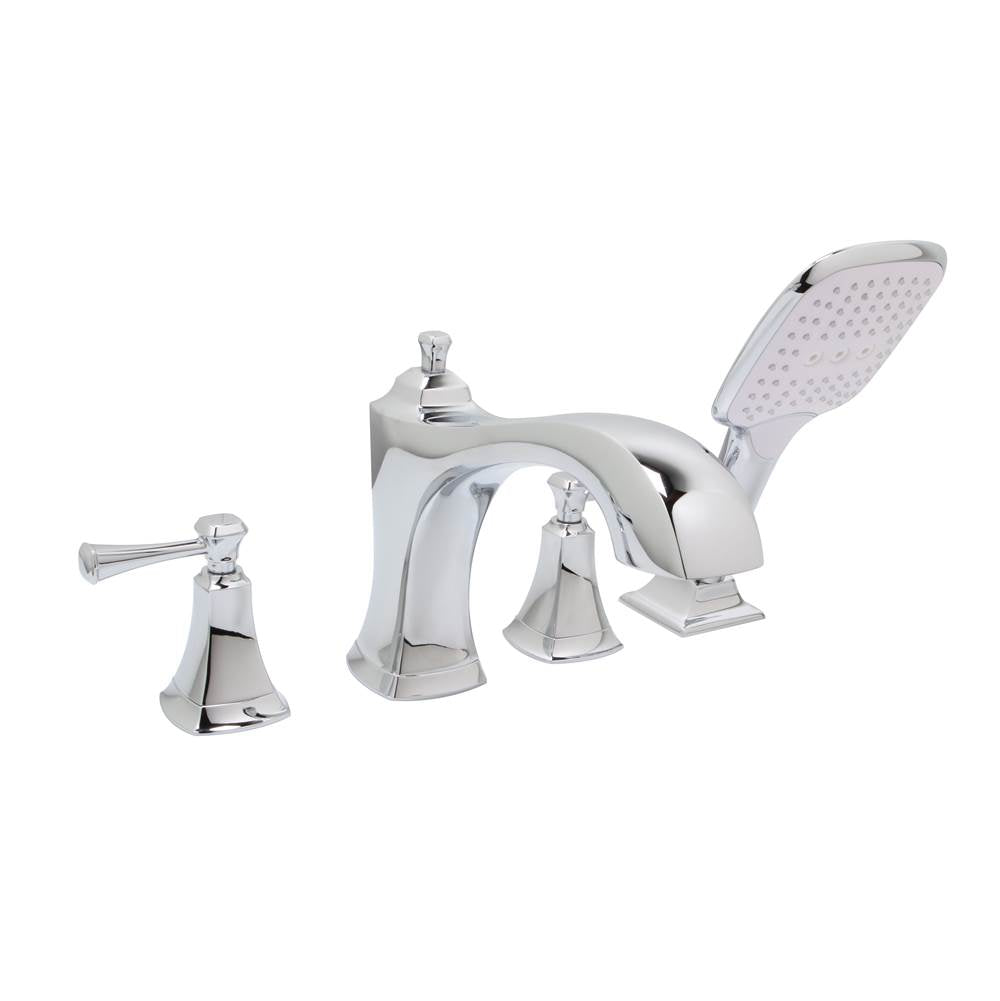 Huntington Brass - 4-Hole Roman Tub Filler Faucet - Polished Chrome