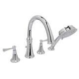 Huntington Brass - 4-Hole Roman Tub Filler Faucet - Polished Chrome
