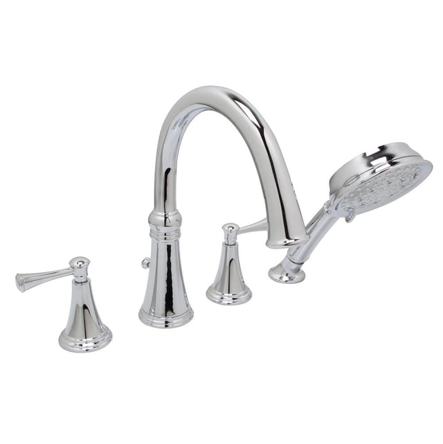Huntington Brass - 4-Hole Roman Tub Filler Faucet - Polished Chrome