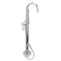 Huntington Brass - Euro Free Standing Roman Tub Filler With Hand Shower - Polished Chrome