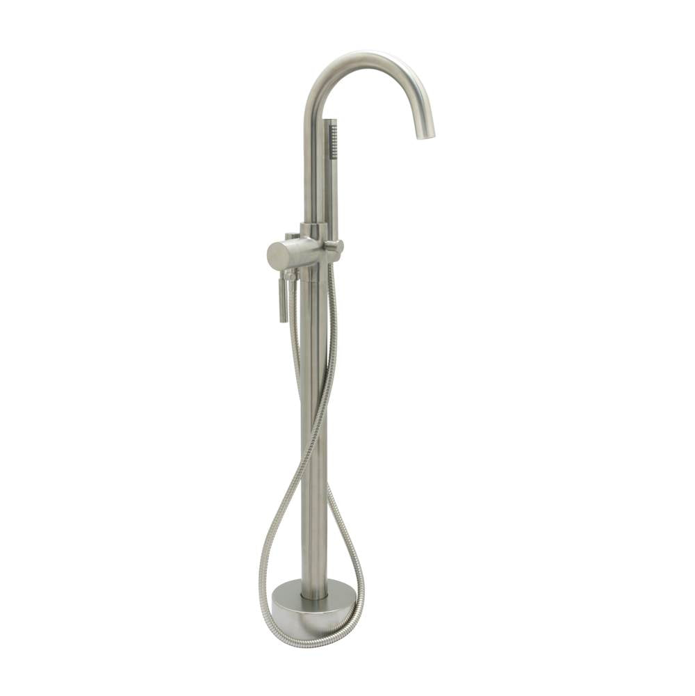 Huntington Brass - Modern Free Standing Tub Filler, Satin Nickel PVD - PVD Satin Nickel
