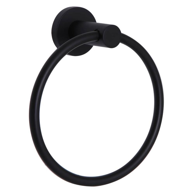 Huntington Brass - Euro Towel Ring In Pvd Matte Black Finish - Matte Black