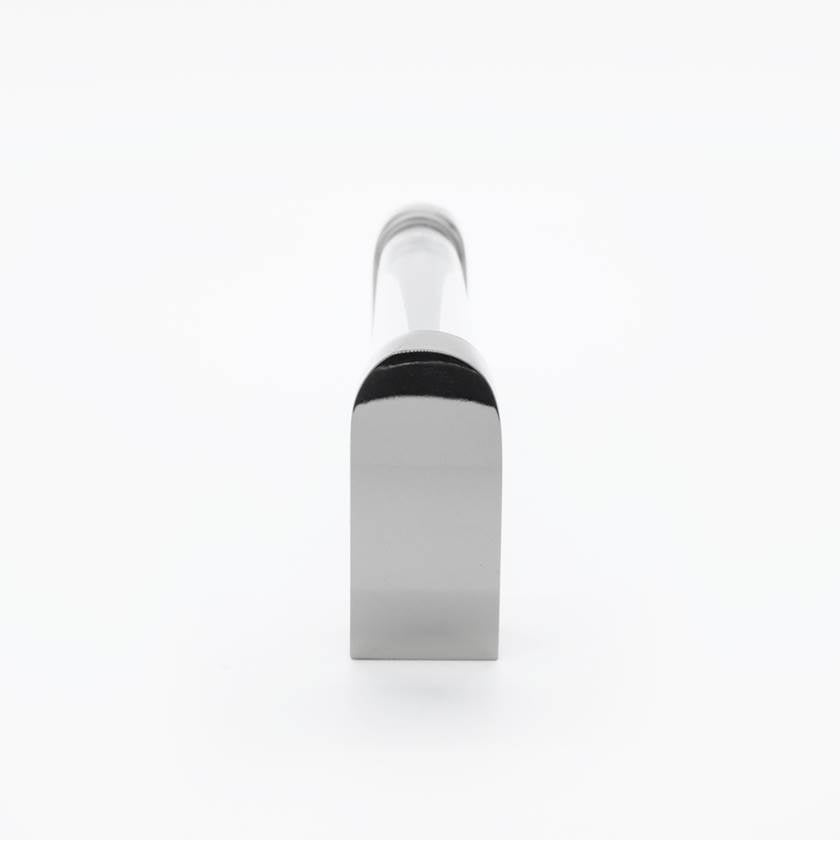 Clarity 5 in (128 mm) Center to Center Smoke Acrylic, Matte Black Cabinet Pull