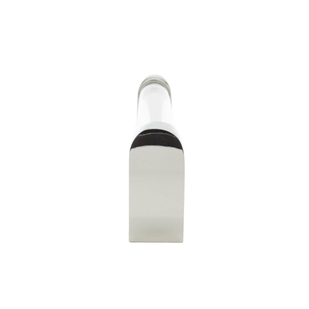 Clarity 5 in (128 mm) Center to Center Smoke Acrylic, Matte Black Cabinet Pull