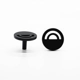 Horizon 1-1/2 in (38 mm) Width Matte Black Cabinet Knob