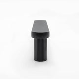 Ribbed 3-3/4 in (96 mm) Center to Center Matte Black Cabinet Pull