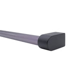 Clarity 12 in (304.8 mm) Center to Center Smoke Acrylic, Matte Black Appliance Pull
