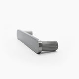 Ribbed 3-3/4 in (96 mm) Center to Center Matte Black Cabinet Pull