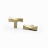 Twist 1-3/4 in (44.5 mm) Length Matte Black Cabinet Knob