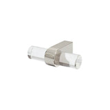 Clarity 2 in (51 mm) Length Smoke Acrylic, Matte Black Cabinet T-Knob