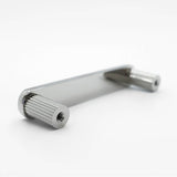Ribbed 3-3/4 in (96 mm) Center to Center Matte Black Cabinet Pull