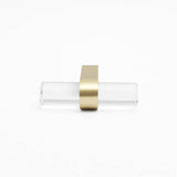 Clarity 2 in (51 mm) Length Smoke Acrylic, Matte Black Cabinet T-Knob