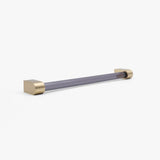 Clarity 12 in (304.8 mm) Center to Center Smoke Acrylic, Matte Black Appliance Pull