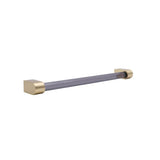 Clarity 12 in (304.8 mm) Center to Center Smoke Acrylic, Matte Black Appliance Pull