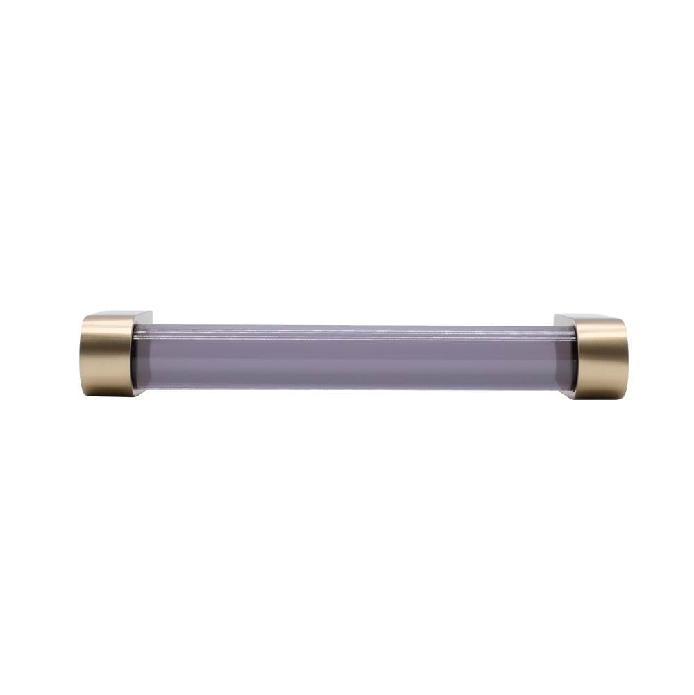 Clarity 3-3/4 in (96 mm) Center to Center Smoke Acrylic, Matte Black Cabinet Pull