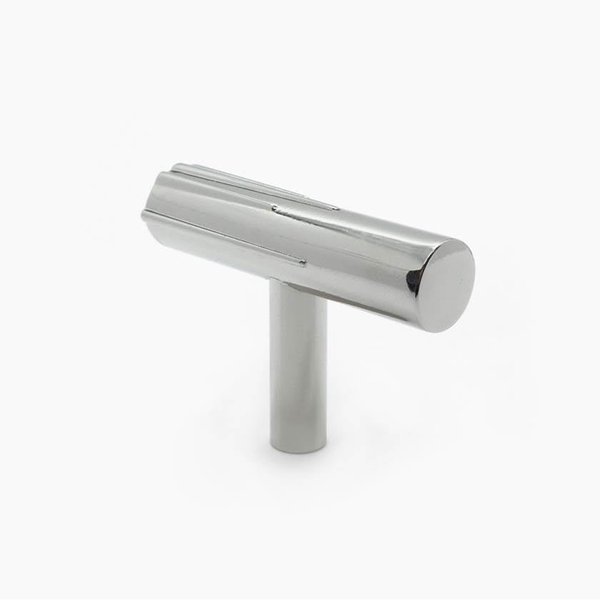 Sunburst 1-15/16 in (50 mm) Length Polished Nickel Cabinet T-Knob
