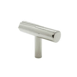 Sunburst 1-15/16 in (50 mm) Length Polished Nickel Cabinet T-Knob