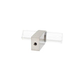 Clarity 2 in (51 mm) Length Smoke Acrylic, Matte Black Cabinet T-Knob