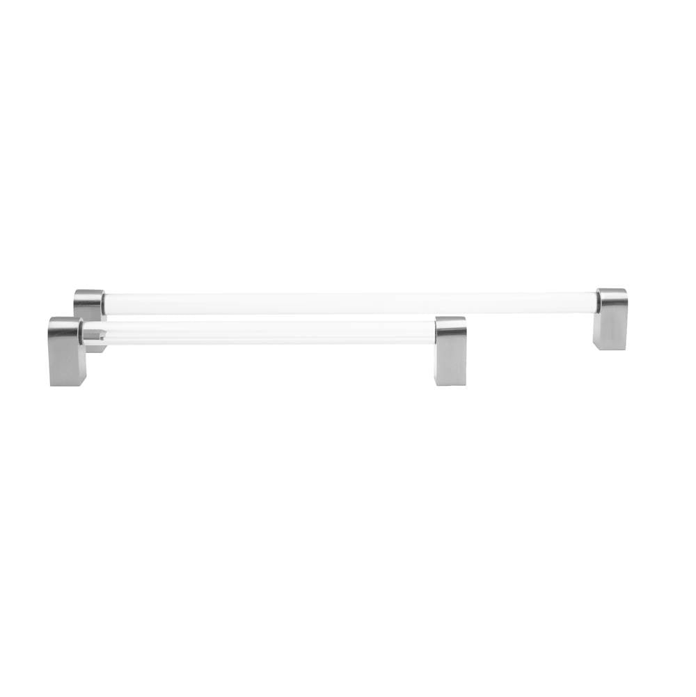 Clarity 18 in (457.2 mm) Center to Center Smoke Acrylic, Matte Black Appliance Pull