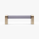 Clarity 3-3/4 in (96 mm) Center to Center Smoke Acrylic, Matte Black Cabinet Pull