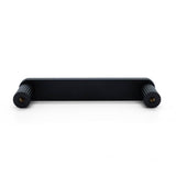 Ribbed 3-3/4 in (96 mm) Center to Center Matte Black Cabinet Pull