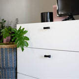 Twist 1-3/4 in (44.5 mm) Length Matte Black Cabinet Knob