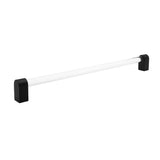 Clarity 18 in (457.2 mm) Center to Center Smoke Acrylic, Matte Black Appliance Pull