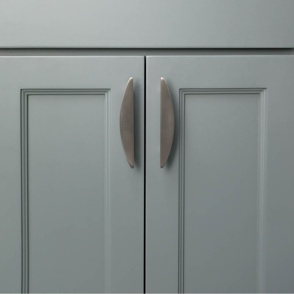 Half Moon 4 in (101.6 mm) Center to Center Matte Black Cabinet Pull