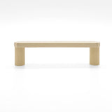 Ribbed 3-3/4 in (96 mm) Center to Center Matte Black Cabinet Pull