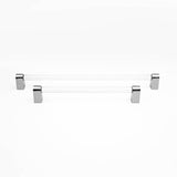 Clarity 12 in (304.8 mm) Center to Center Smoke Acrylic, Matte Black Appliance Pull