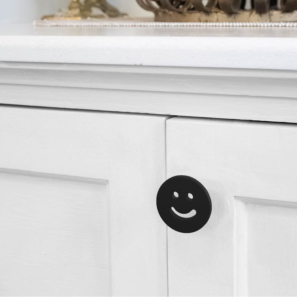 Horizon 1-1/2 in (38 mm) Width Matte Black Cabinet Knob