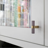 Clarity 2 in (51 mm) Length Smoke Acrylic, Matte Black Cabinet T-Knob