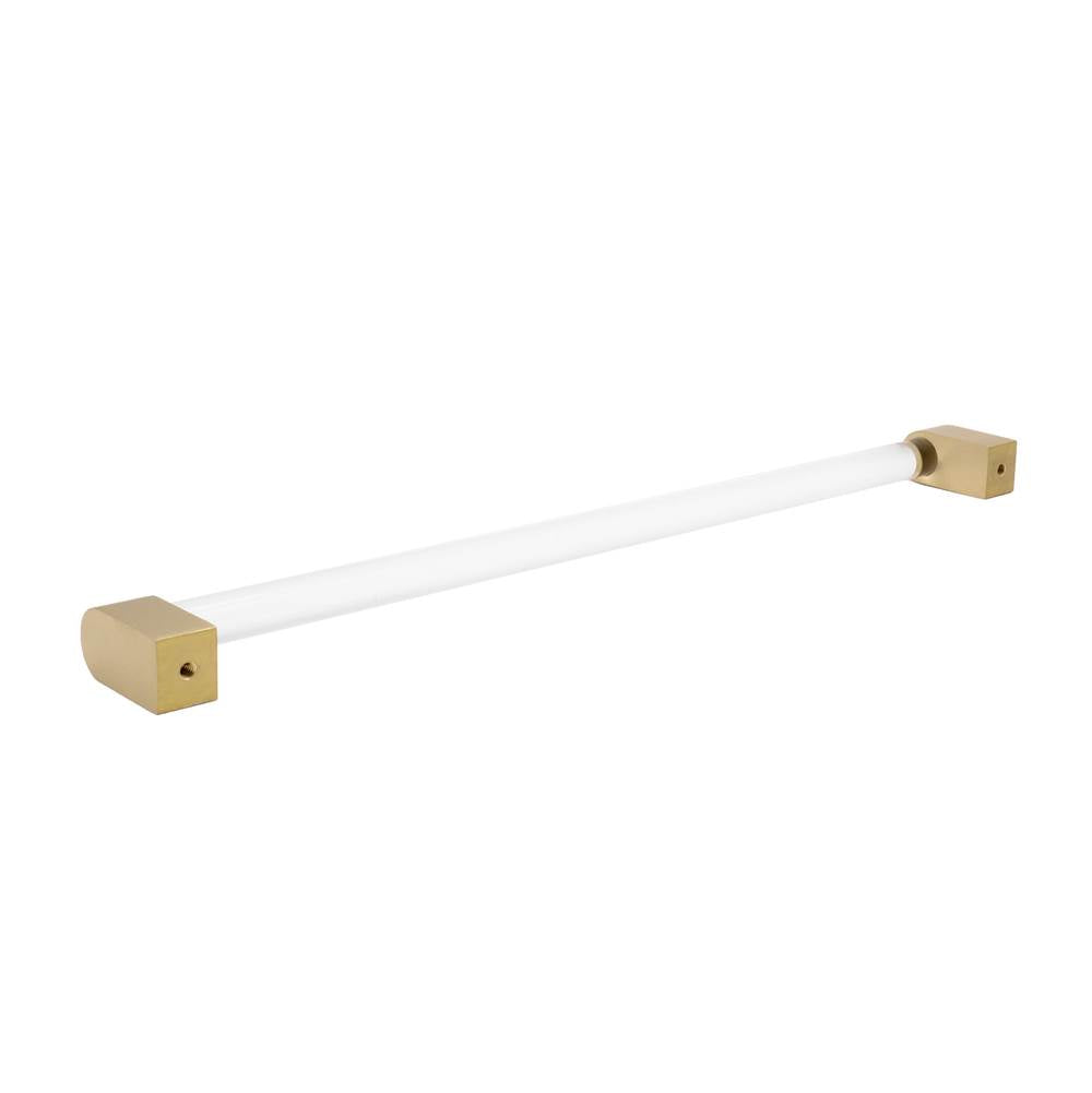 Clarity 18 in (457.2 mm) Center to Center Smoke Acrylic, Matte Black Appliance Pull
