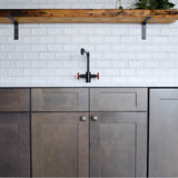 Diamond 1-3/8 in (35mm) Width Matte Black Cabinet Knob
