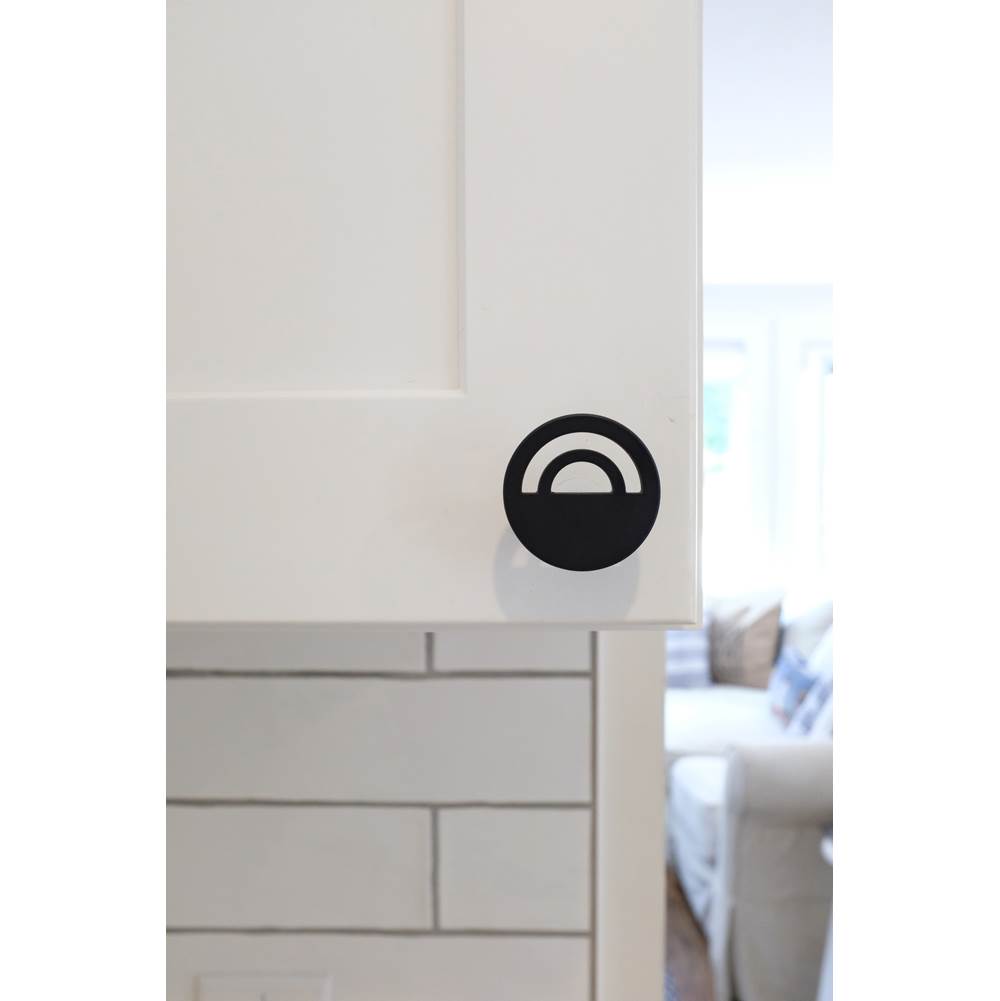 Horizon 1-1/2 in (38 mm) Width Matte Black Cabinet Knob