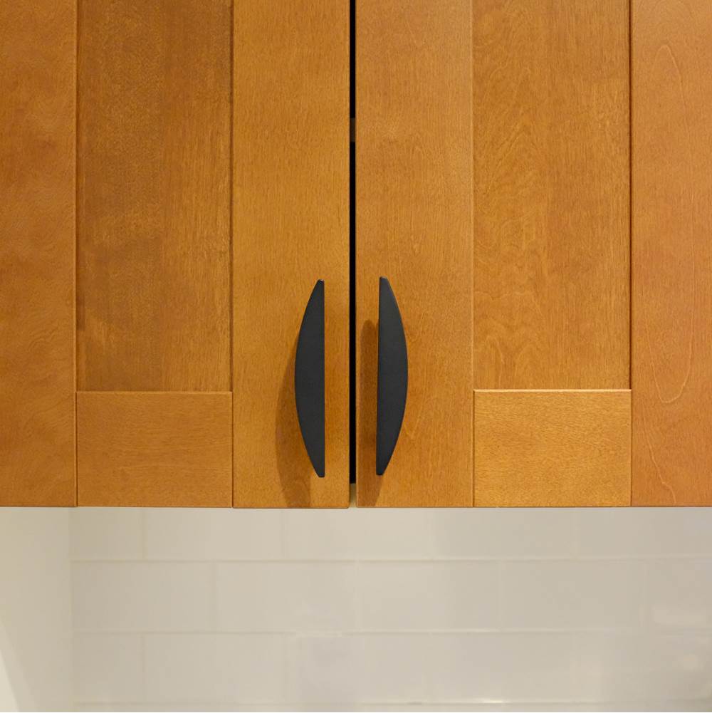 Half Moon 4 in (101.6 mm) Center to Center Matte Black Cabinet Pull