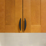 Half Moon 4 in (101.6 mm) Center to Center Matte Black Cabinet Pull