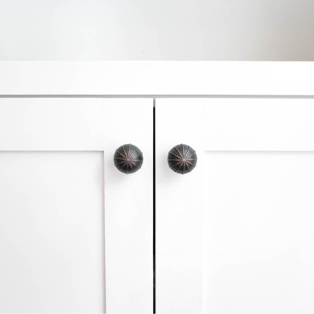 Sunburst 1-3/8 in (35 mm) Width Polished Nickel Cabinet Knob